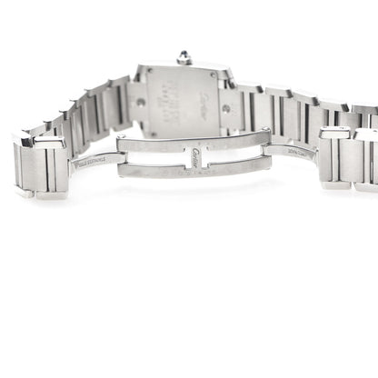Cartier Stainless Steel 20mm Tank Francaise Quartz Watch Black 6 of 6