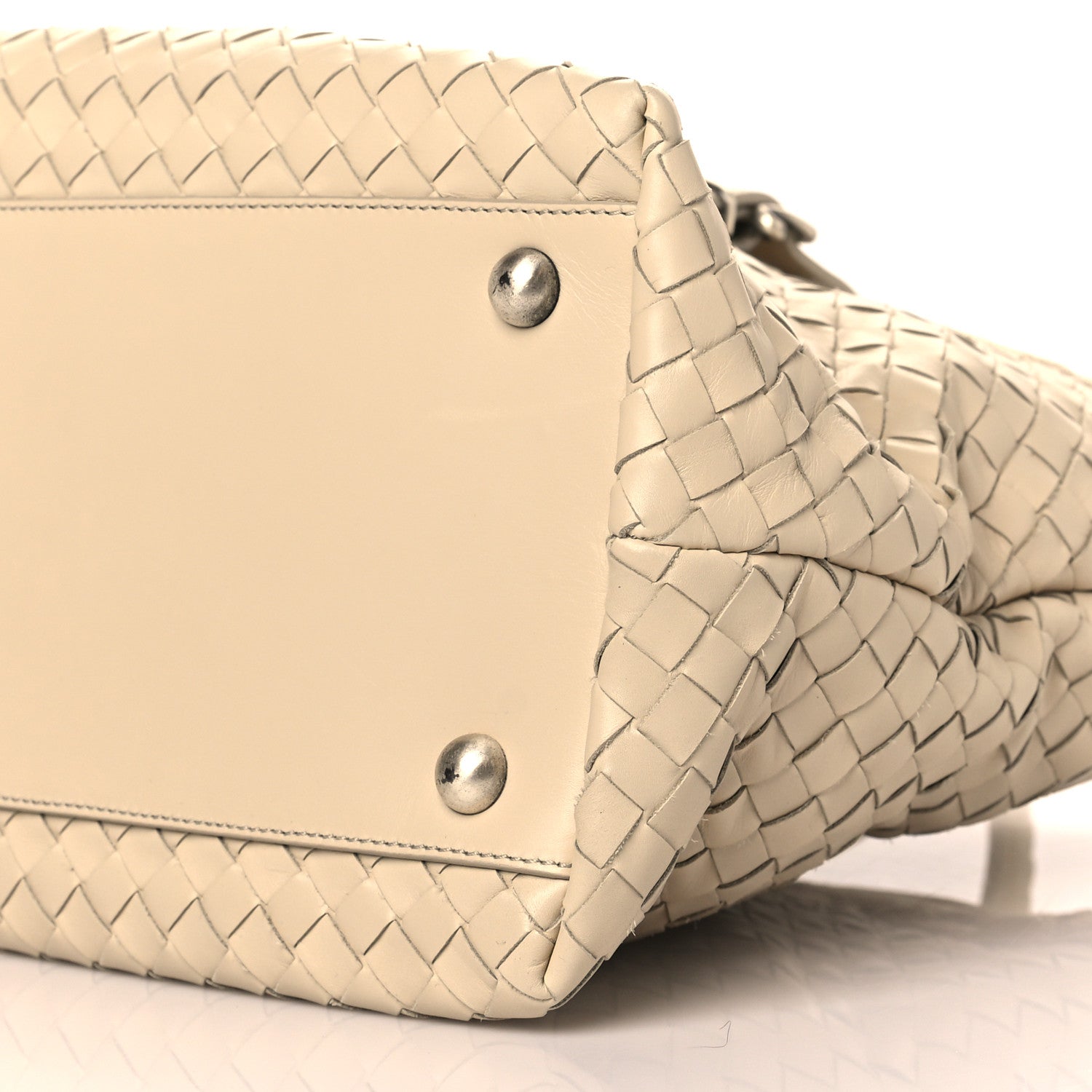 Bottega Veneta Nappa Intrecciato Embroidered Trim Tote Light Beige 9 of 9