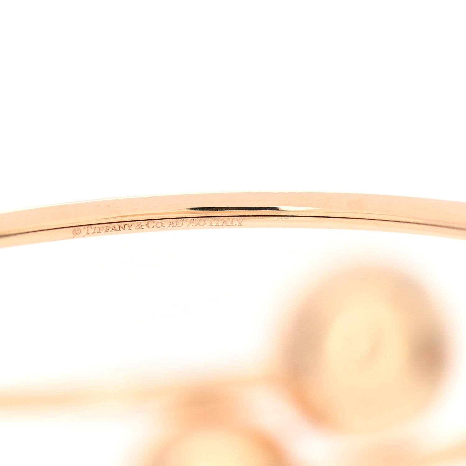 Tiffany 18K Rose Gold 11mm HardWear Ball Bypass Bracelet 4 of 5