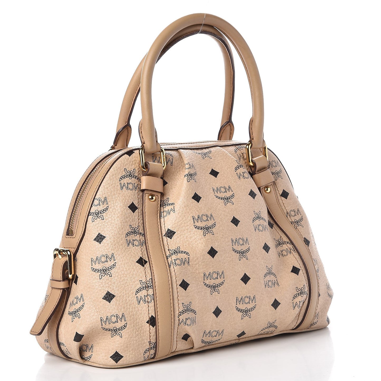 Visetos Vintage Boston Satchel Beige