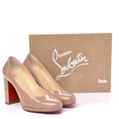 Christian Louboutin Patent Kabetts 100 Pumps 37.5 Nude 8 of 8