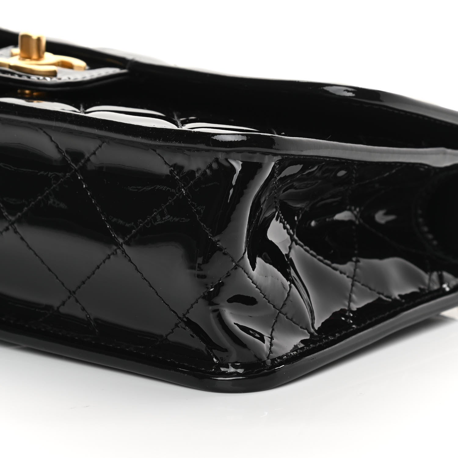 Chanel Patent Quilted Small School Memory Top Handle Flap Black 10 of 12
