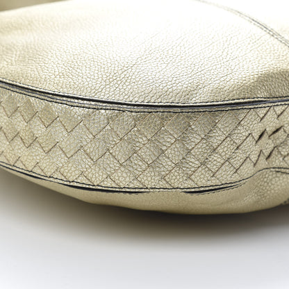 Bottega Veneta Metallic Lambskin Large City Veneta Hobo Platinum 8 of 9