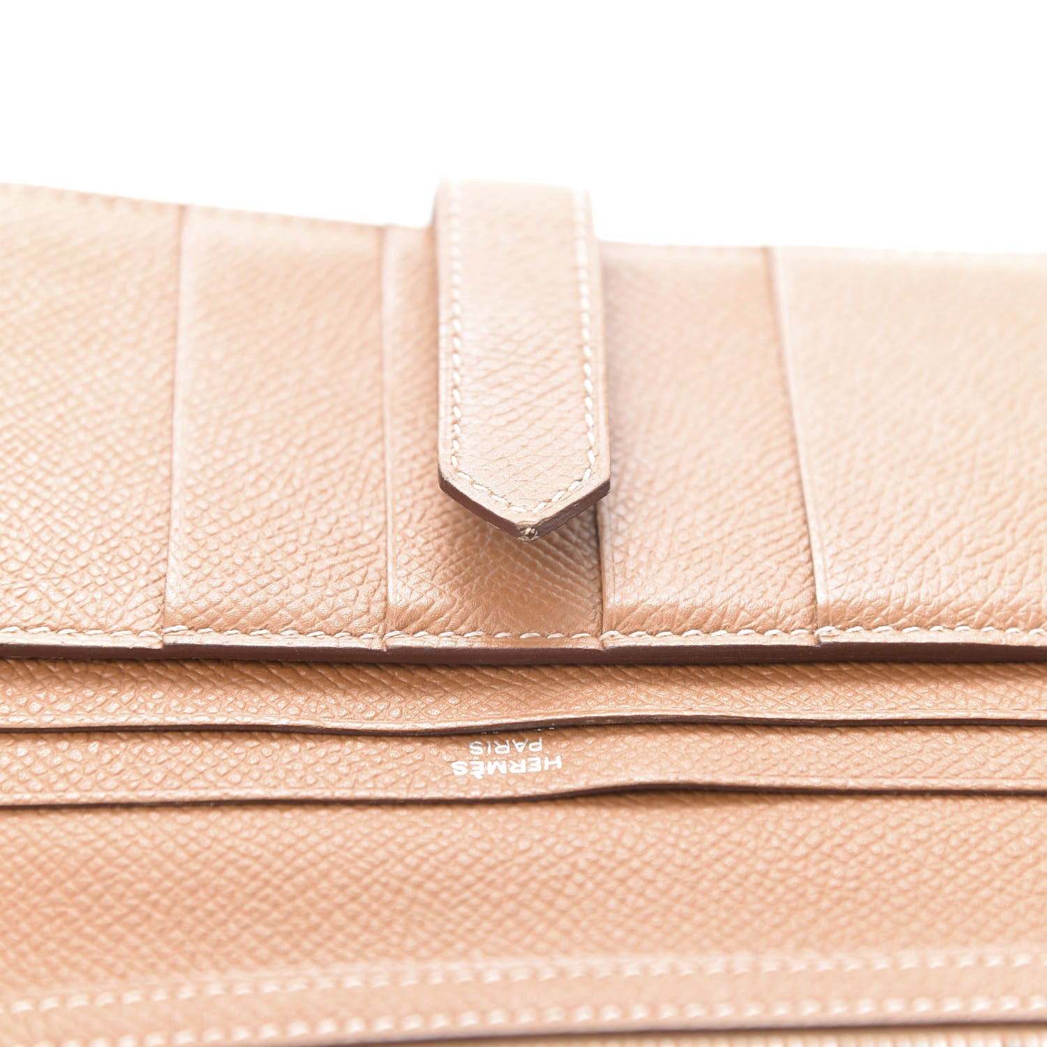 Hermes Epsom Bearn Gusset Wallet Gold 8 of 9