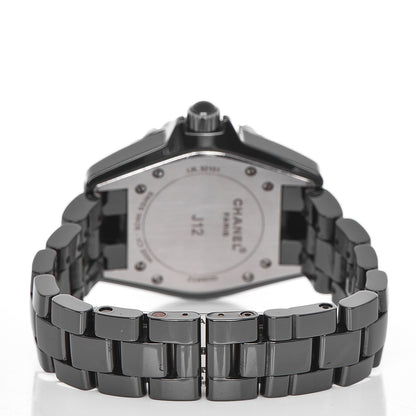 Chanel Stainless Steel Ceramic 33mm J12 Quartz Watch Black 3 of 8