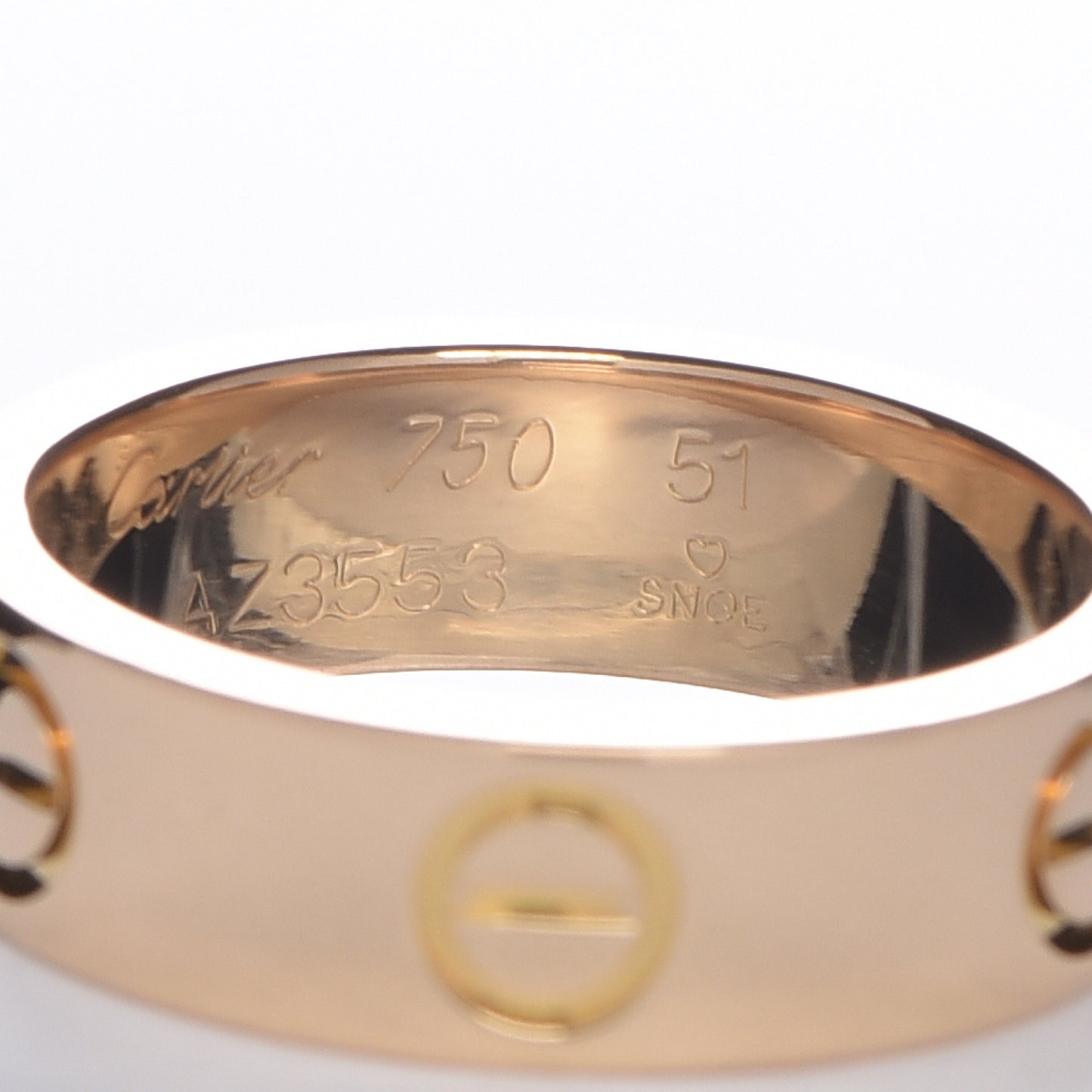 18K Yellow Gold 5.5mm LOVE Ring 51 5.75
