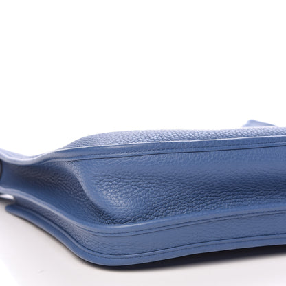 Hermes Taurillon Clemence Evelyne III PM Bleu Agate 6 of 11