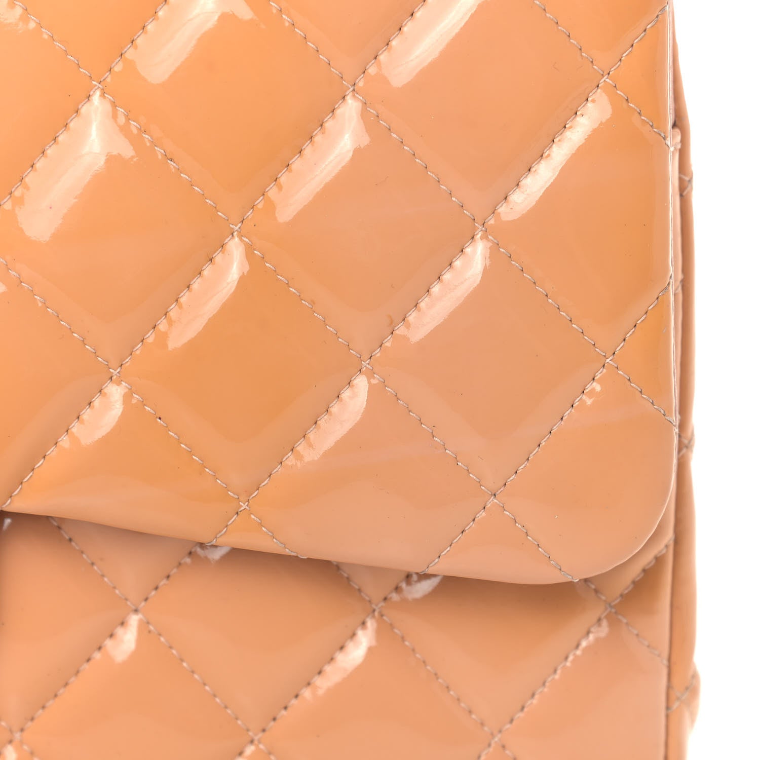 Chanel Patent Quilted Jumbo Double Flap Light Pink 11 of 17