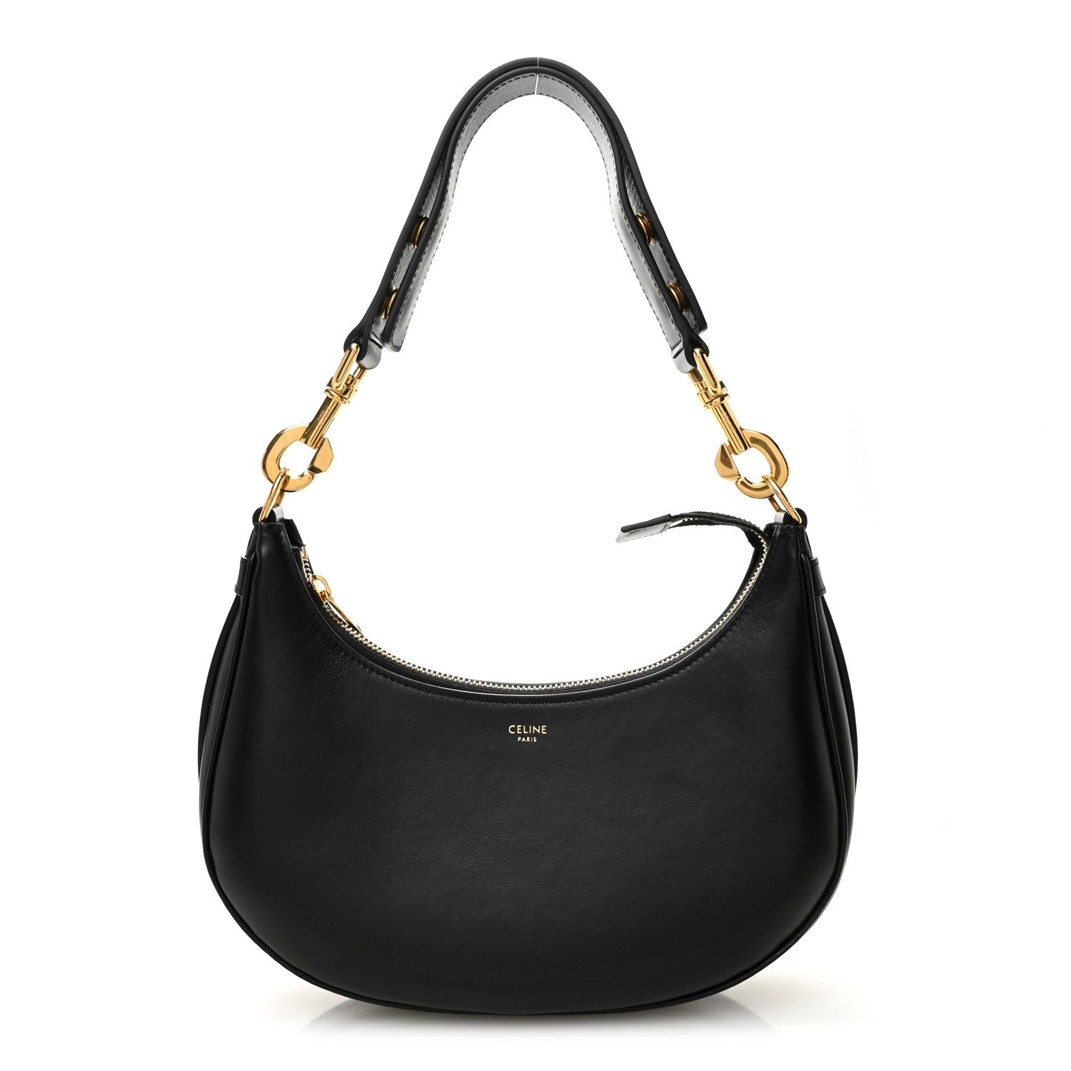 Celine Smooth Calfskin Medium Strap Ava Shoulder Bag Black 1 of 10