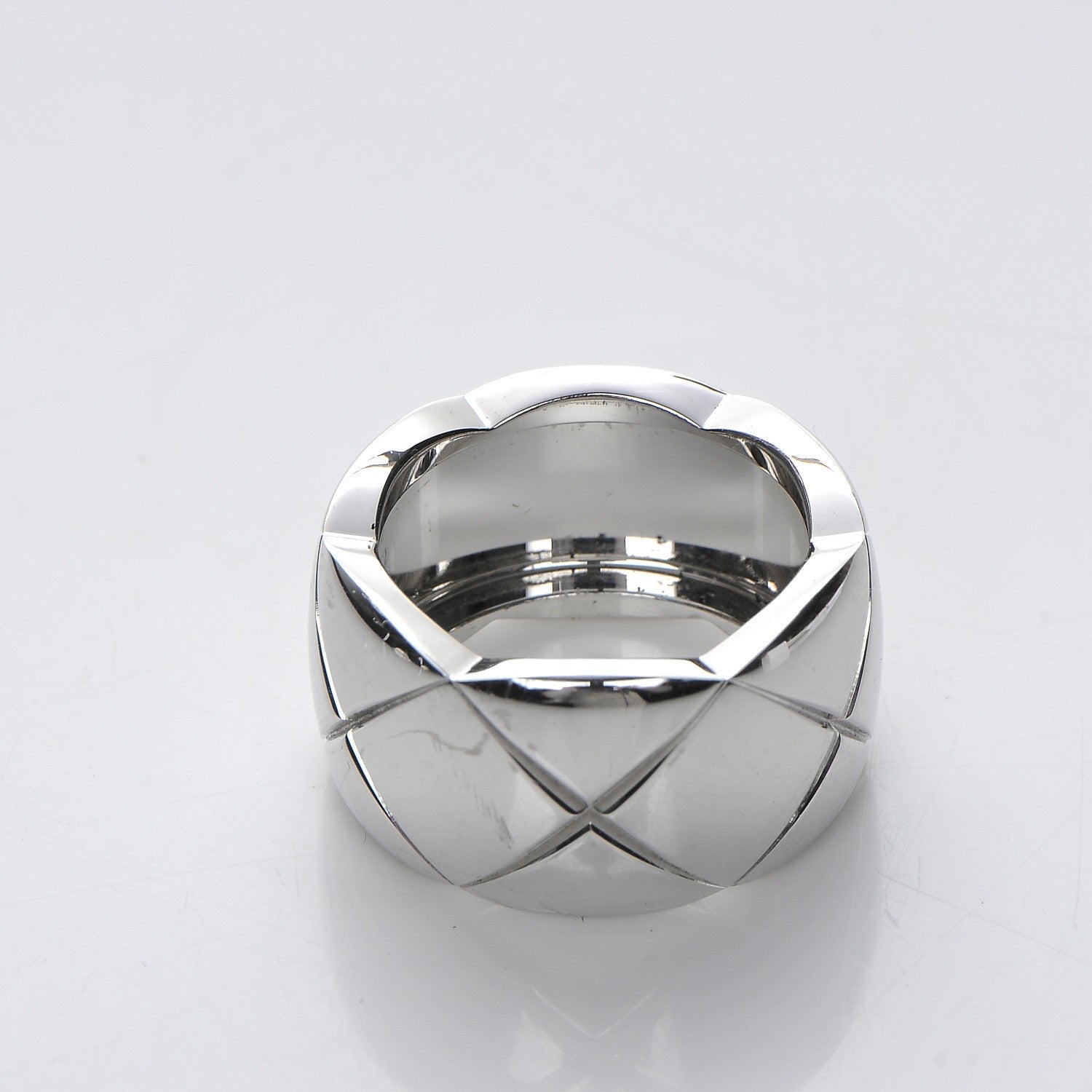 Chanel 18K White Gold Small Coco Crush Ring 5.25 4 of 5