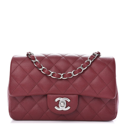 Chanel Caviar Quilted Mini Rectangular Flap Dark Red 1 of 9
