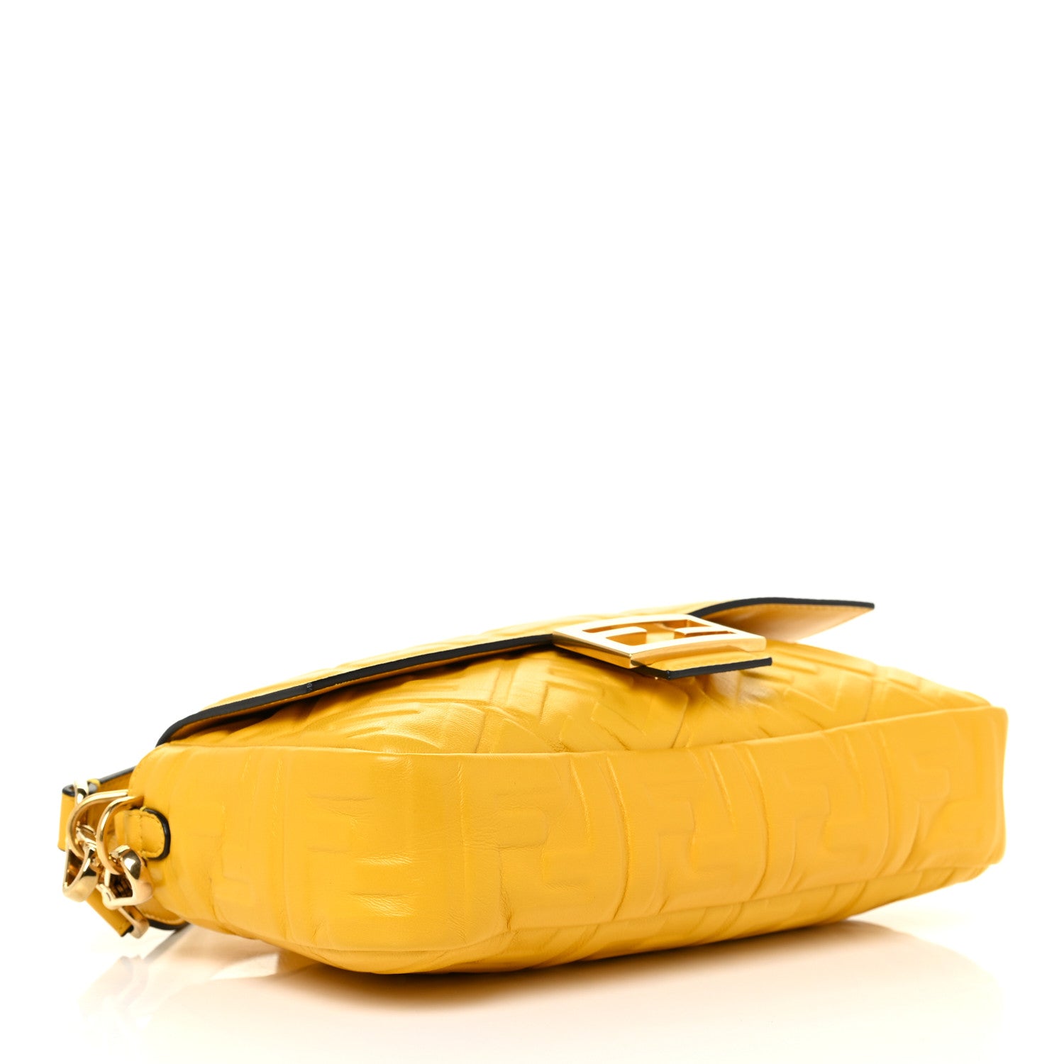 Fendi Nappa FF 1974 Embossed Baguette Mimosa 4 of 11