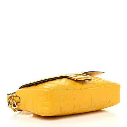Fendi Nappa FF 1974 Embossed Baguette Mimosa 4 of 11