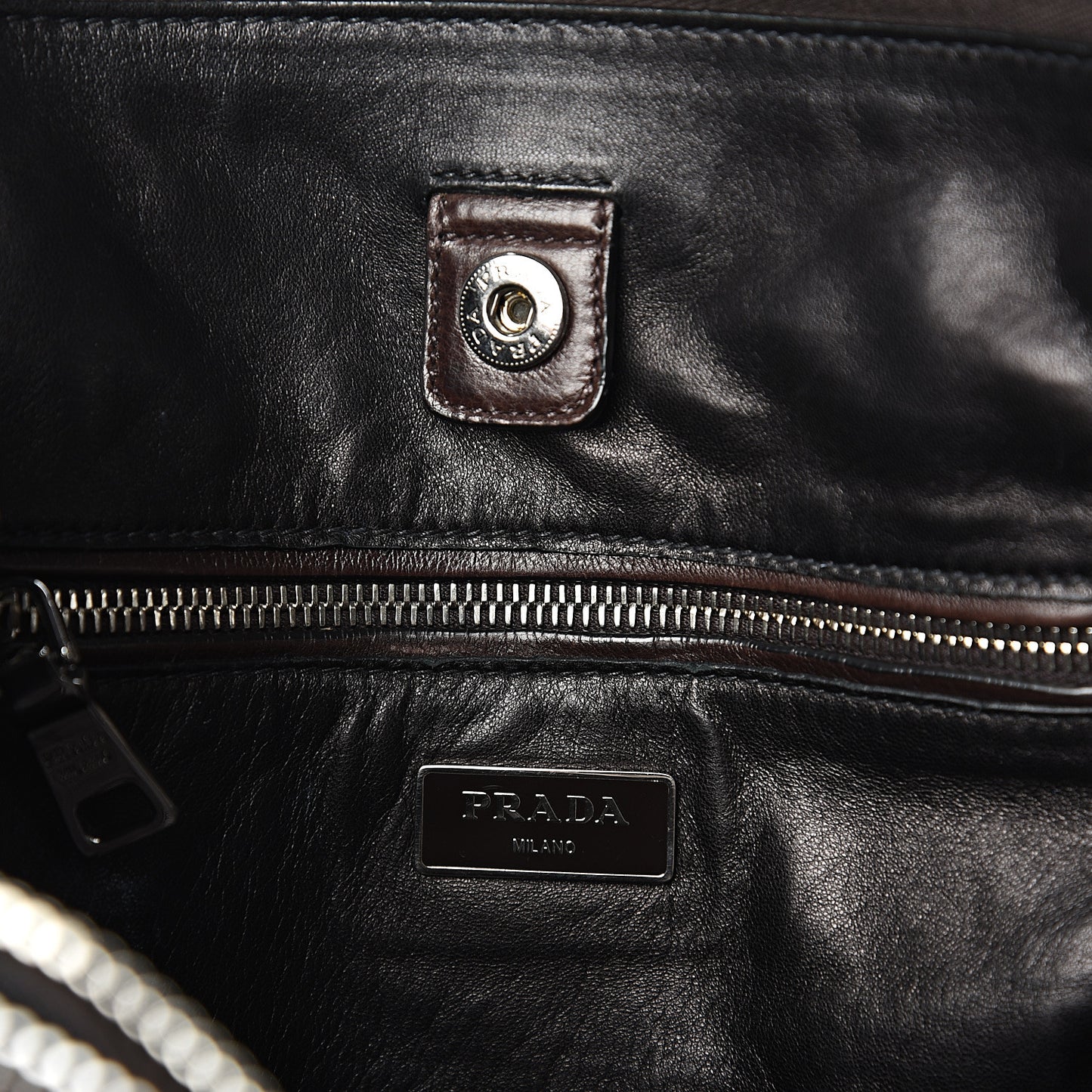 Glace Calfskin Twin Pocket Tote Moro