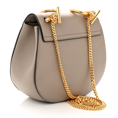 Chloe Suede Smooth Calfskin Mini Drew Shoulder Bag Motty Grey 2 of 9