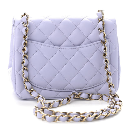 Chanel Lambskin Quilted Mini Square Flap Light Purple 2 of 8