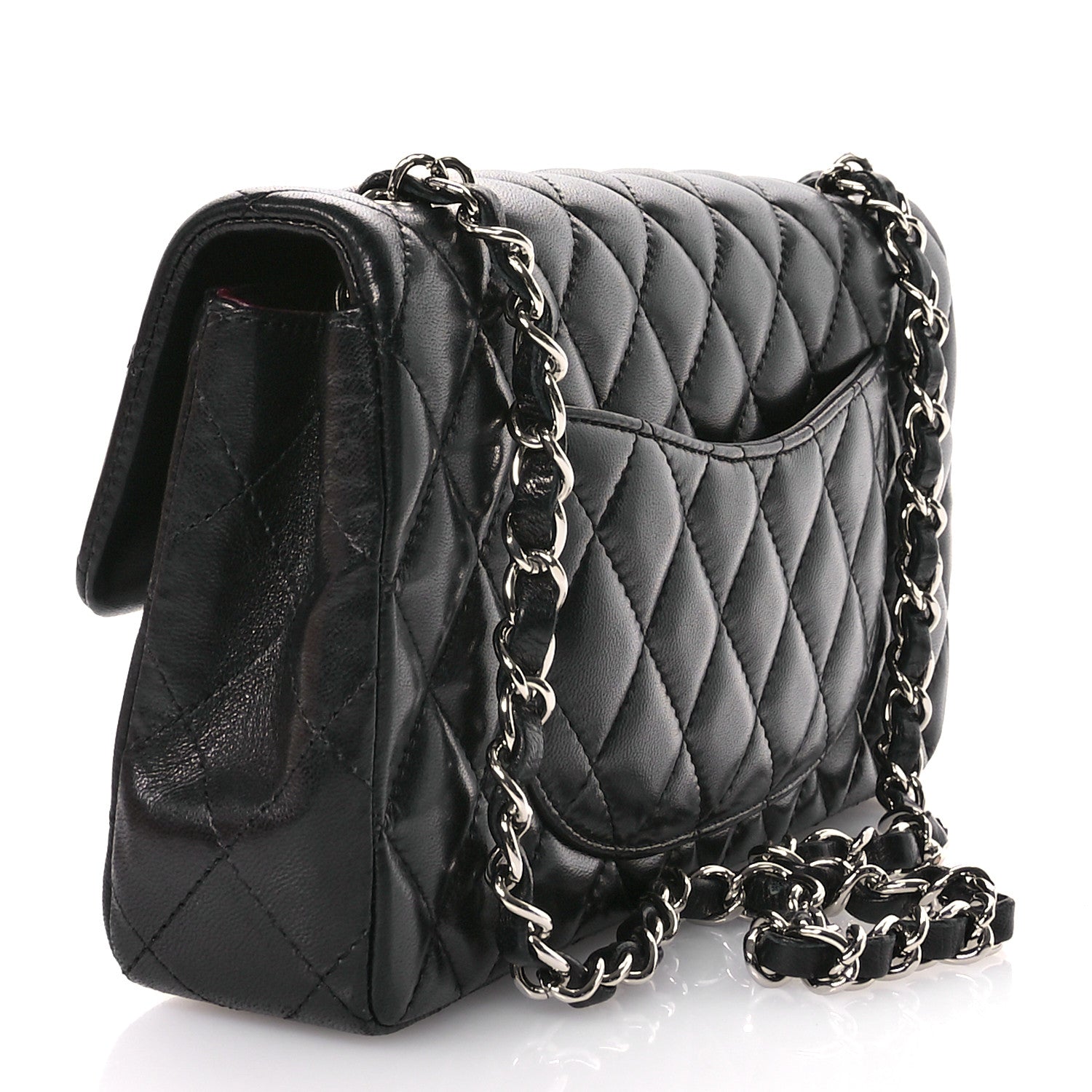 Chanel Lambskin Quilted East West Flap Black 3 of 11