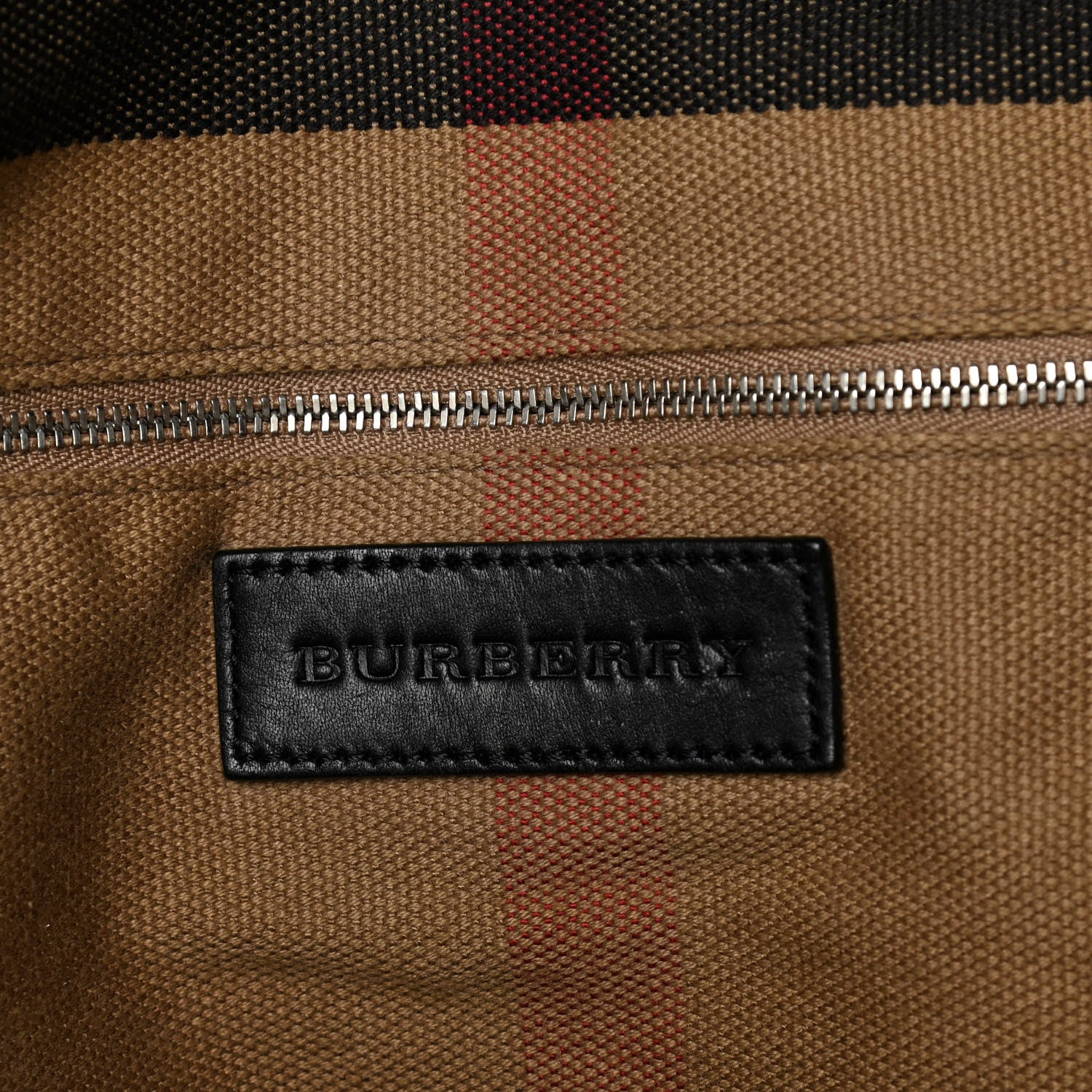 Burberry Grainy Calfskin House Check Medium Maidstone Black 6 of 18