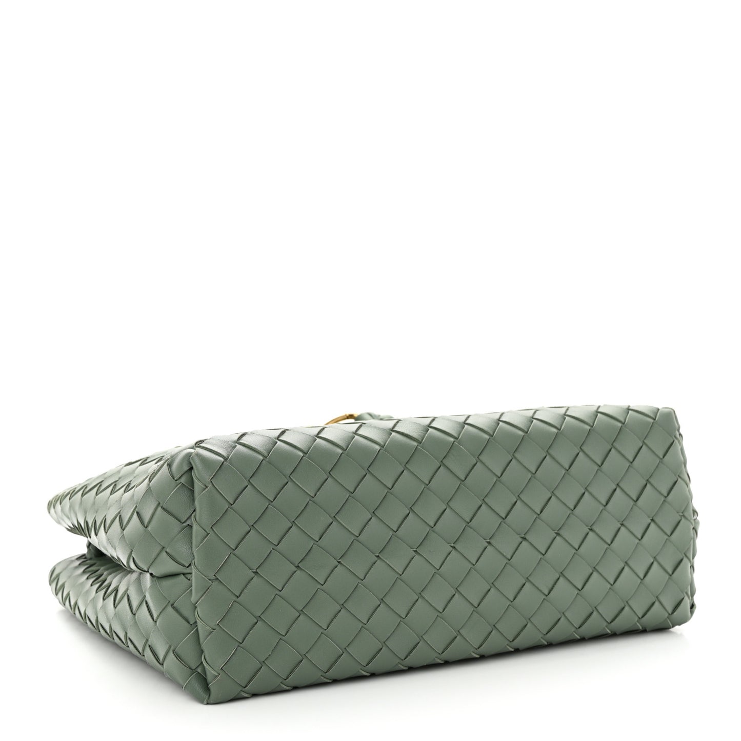 Nappa Intrecciato Medium Andiamo Shoulder Bag Aloe