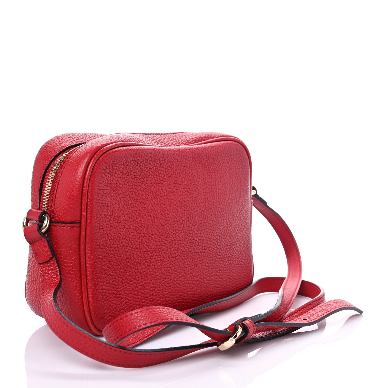 Gucci Pebbled Calfskin Small Soho Disco Bag Tabasco Red 3 of 7