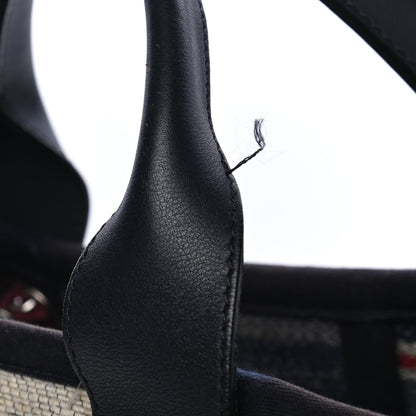 Chanel Striped Canvas Medium Deauville Tote Beige 10 of 12