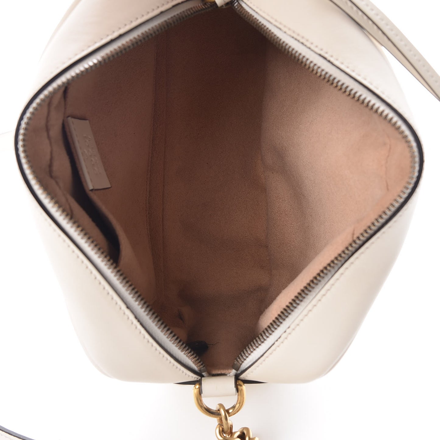 Calfskin Matelasse Small GG Marmont Chain Shoulder Bag White