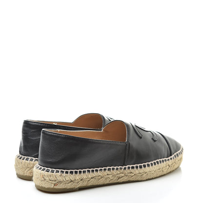 Chanel Lambskin CC Espadrilles 37 Black 4 of 12