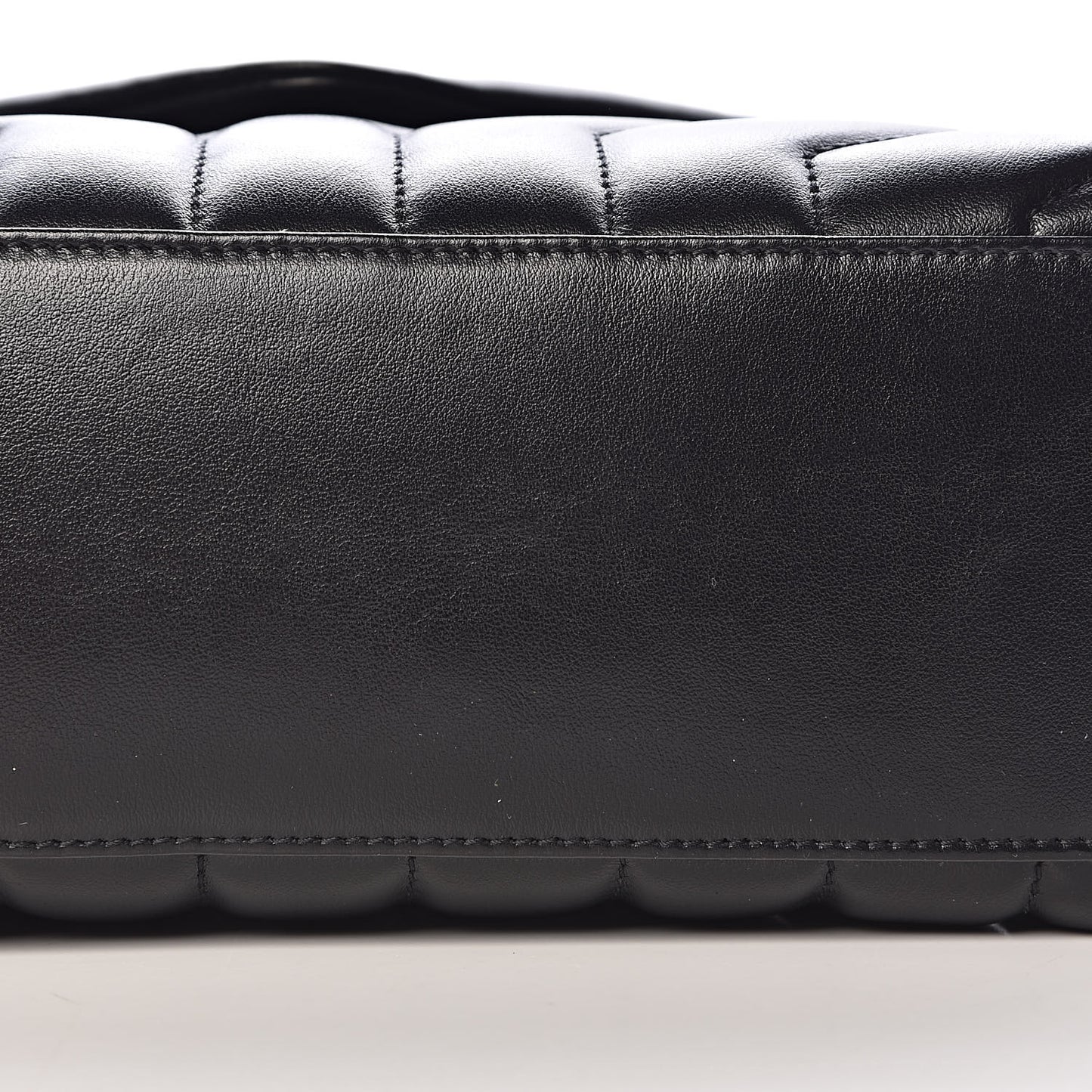 Calfskin Y Quilted Monogram Small Loulou Chain Satchel Black