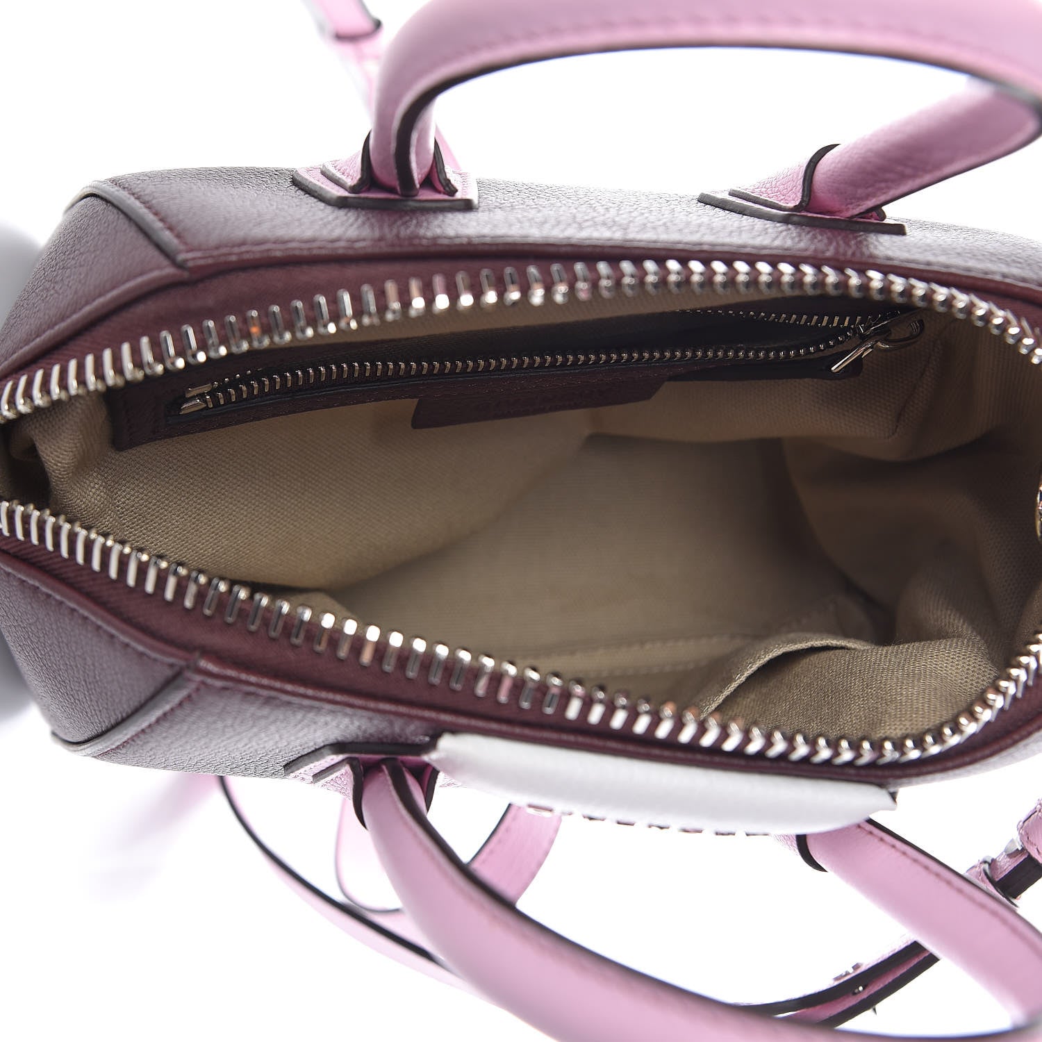 Givenchy Sugar Goatskin Mini Tri-Color Antigona Burgundy Pink White 5 of 11