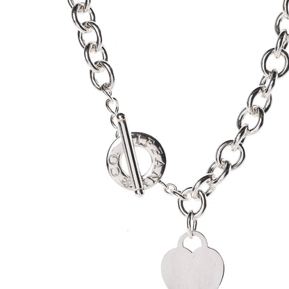 Tiffany Sterling Silver Heart Tag Toggle Necklace 4 of 5