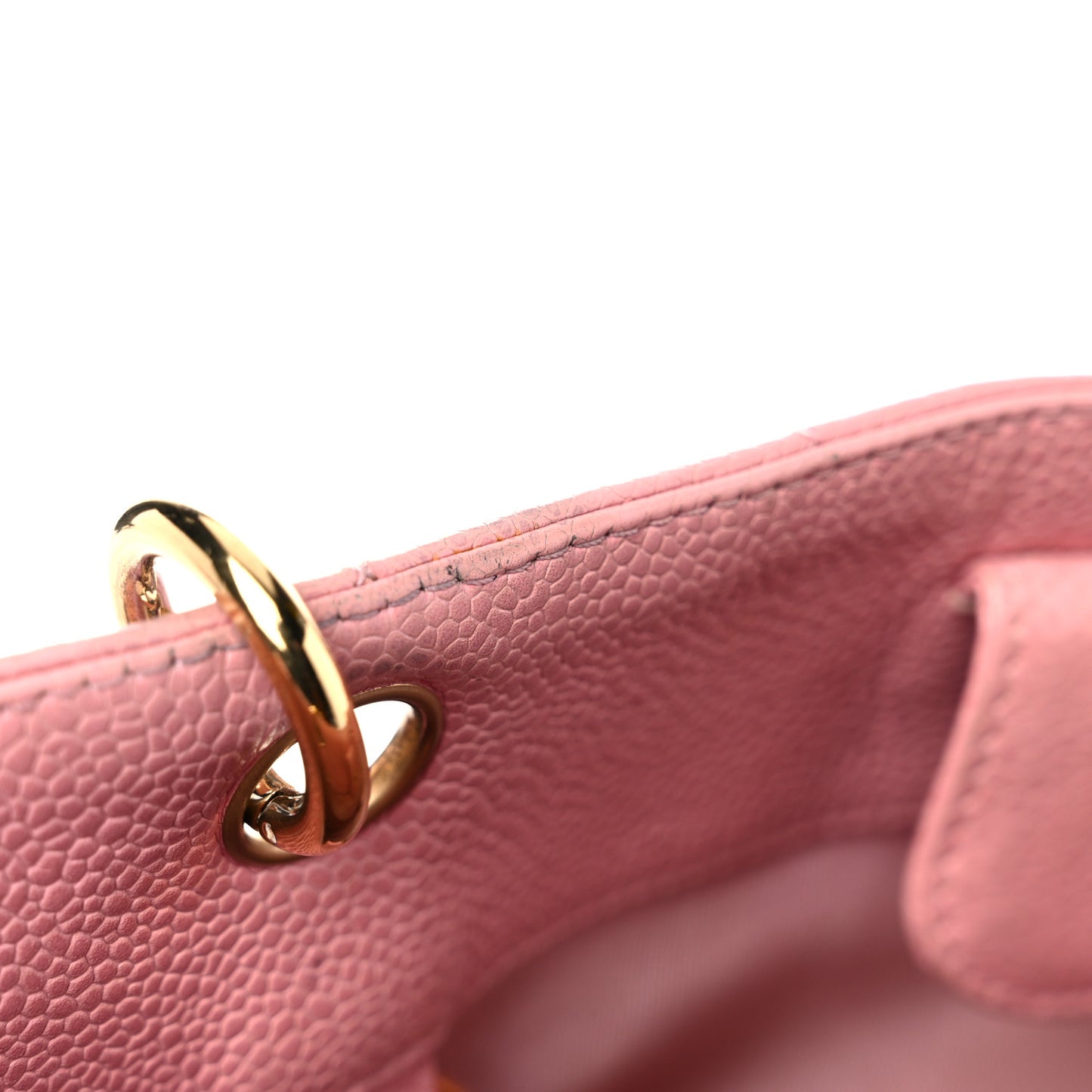 Caviar Quilted Petit Shopping Tote PST Pink