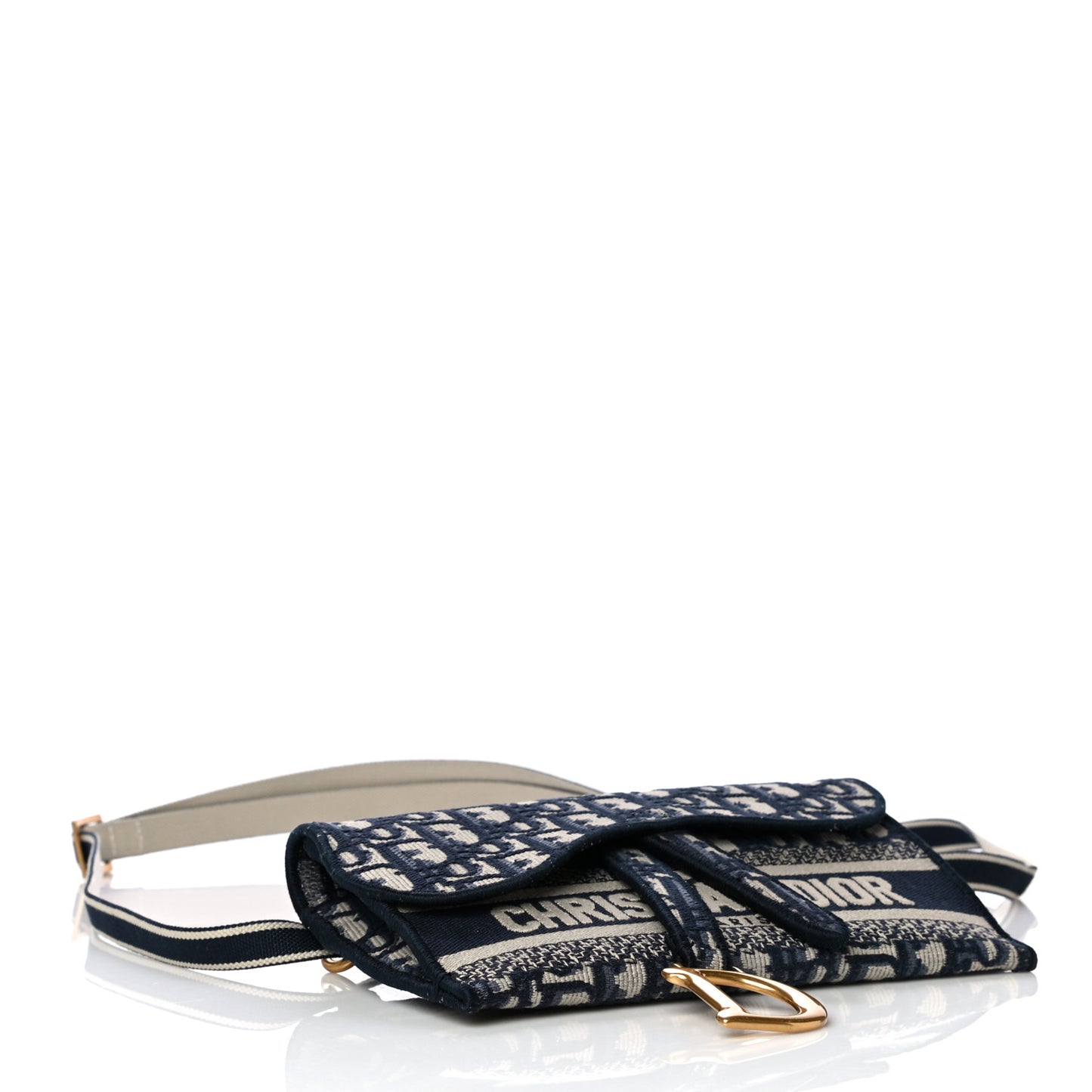 Oblique Slim Saddle Pouch Blue