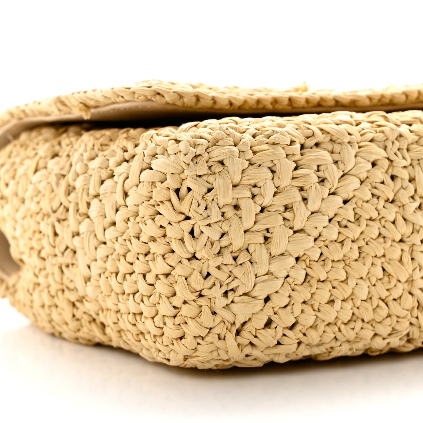 Raffia Monogram Medium Jamie Natural Avorio