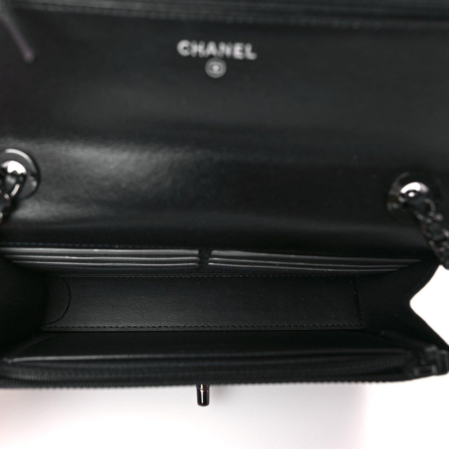 Chanel Lambskin Quilted Trendy CC Wallet On Chain WOC So Black 5 of 10