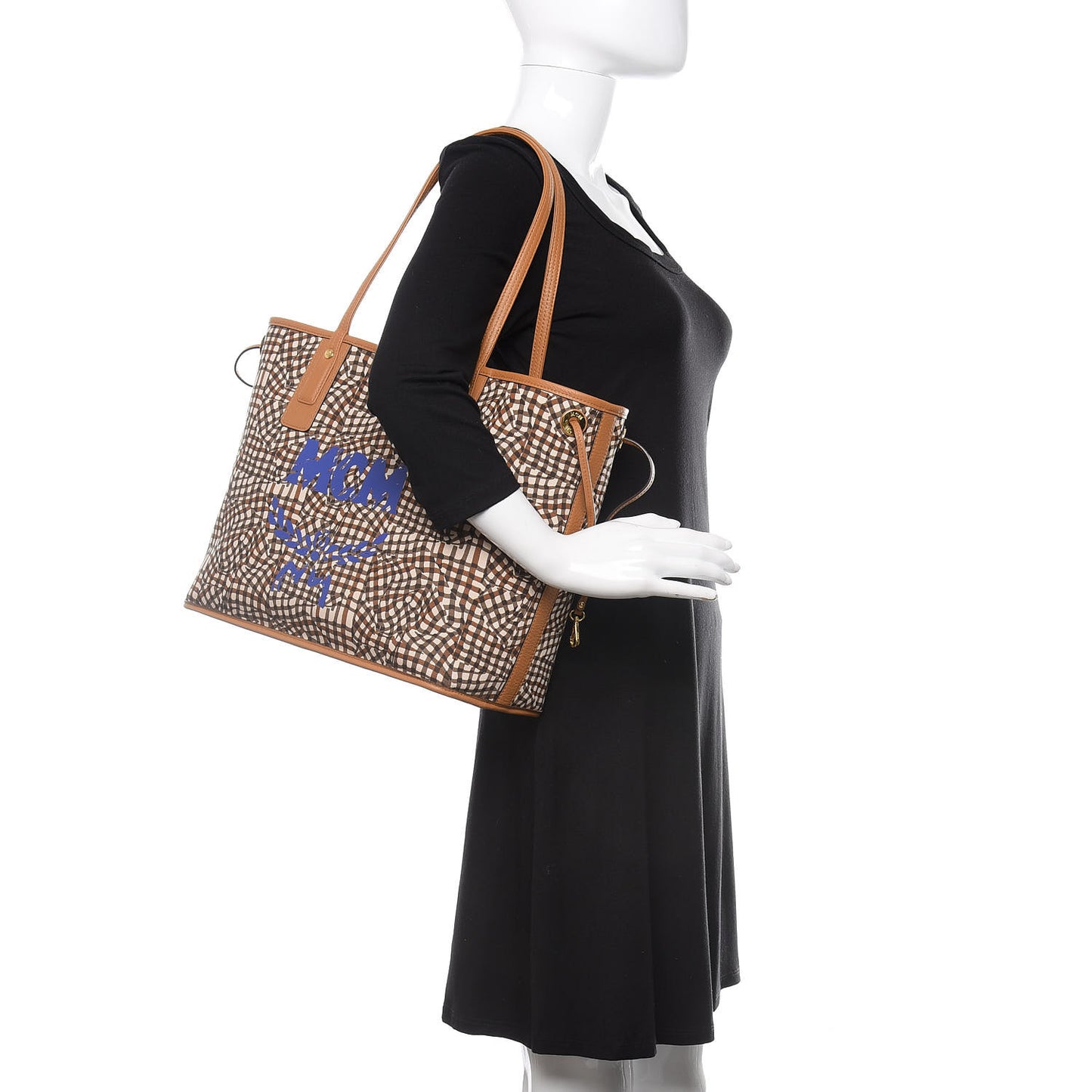 Visetos Medium Liz Reversible Shopper Tote Cognac
