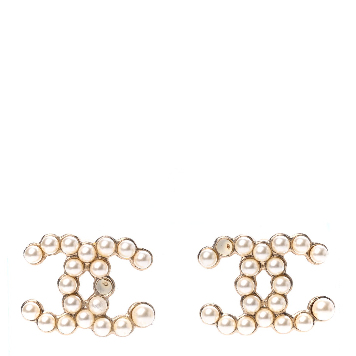 Pearl CC Earrings Gold