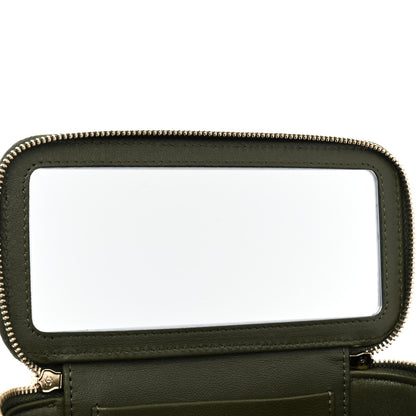 Chanel Lambskin Quilted Pick Me Up Vanity Case Khaki 9 of 10