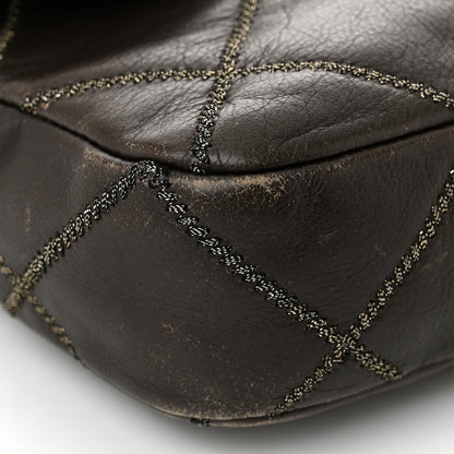 Chanel Calfskin Stitch Small Flap Dark Brown 11 of 12