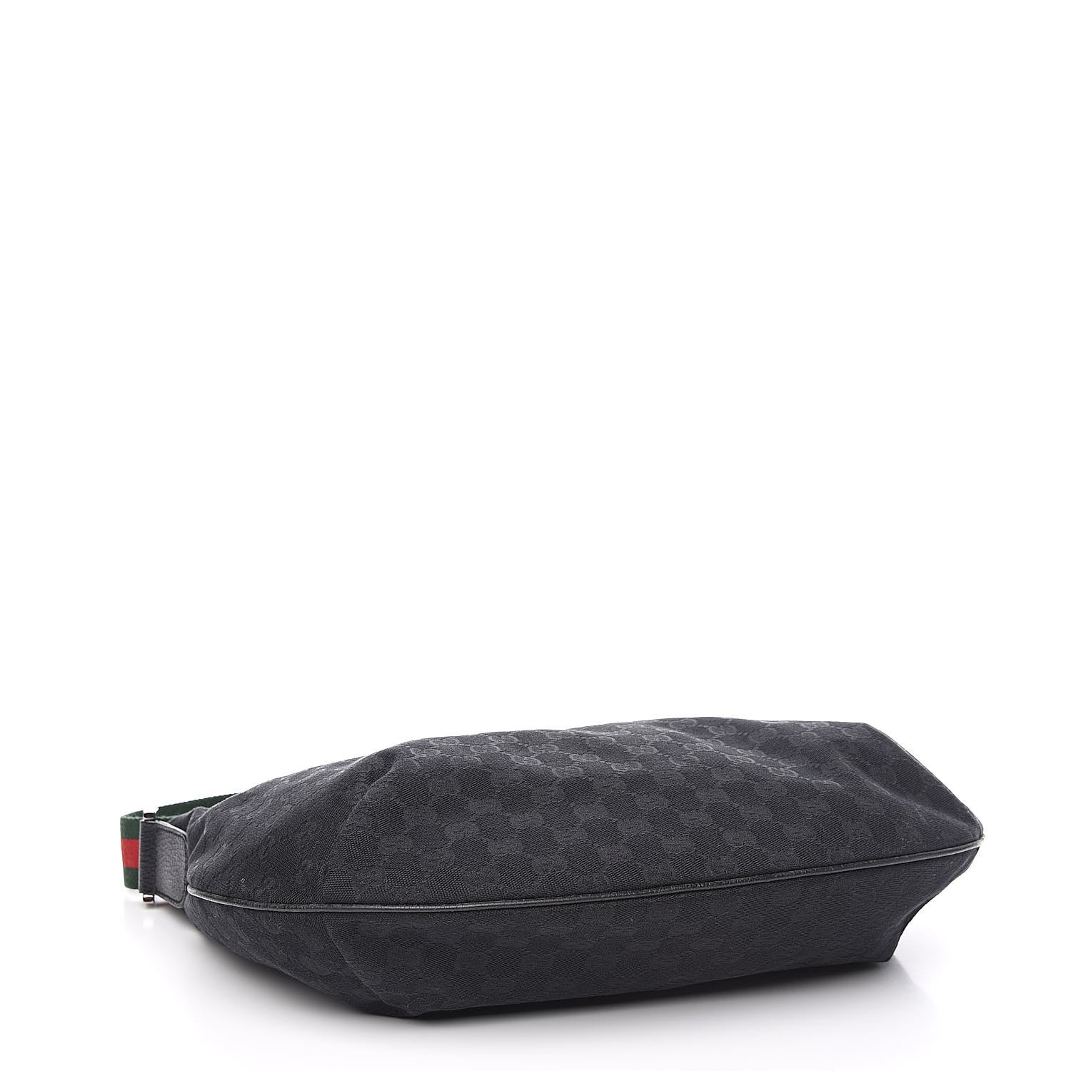 Gucci Monogram Web Medium Half Moon Hobo Black 4 of 13