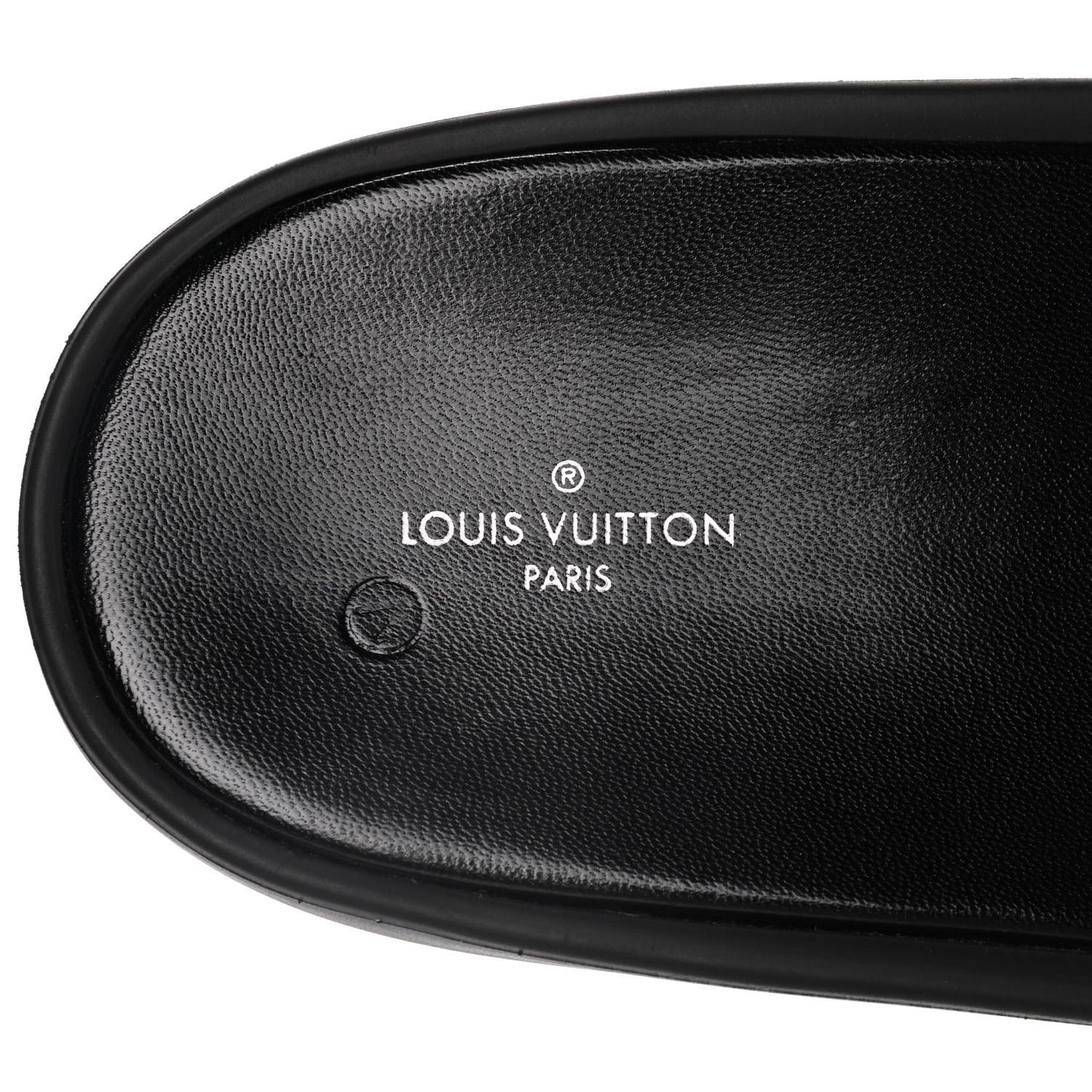 Metallic Calfskin Monogram Logo Sunbath Slide Sandals 37
