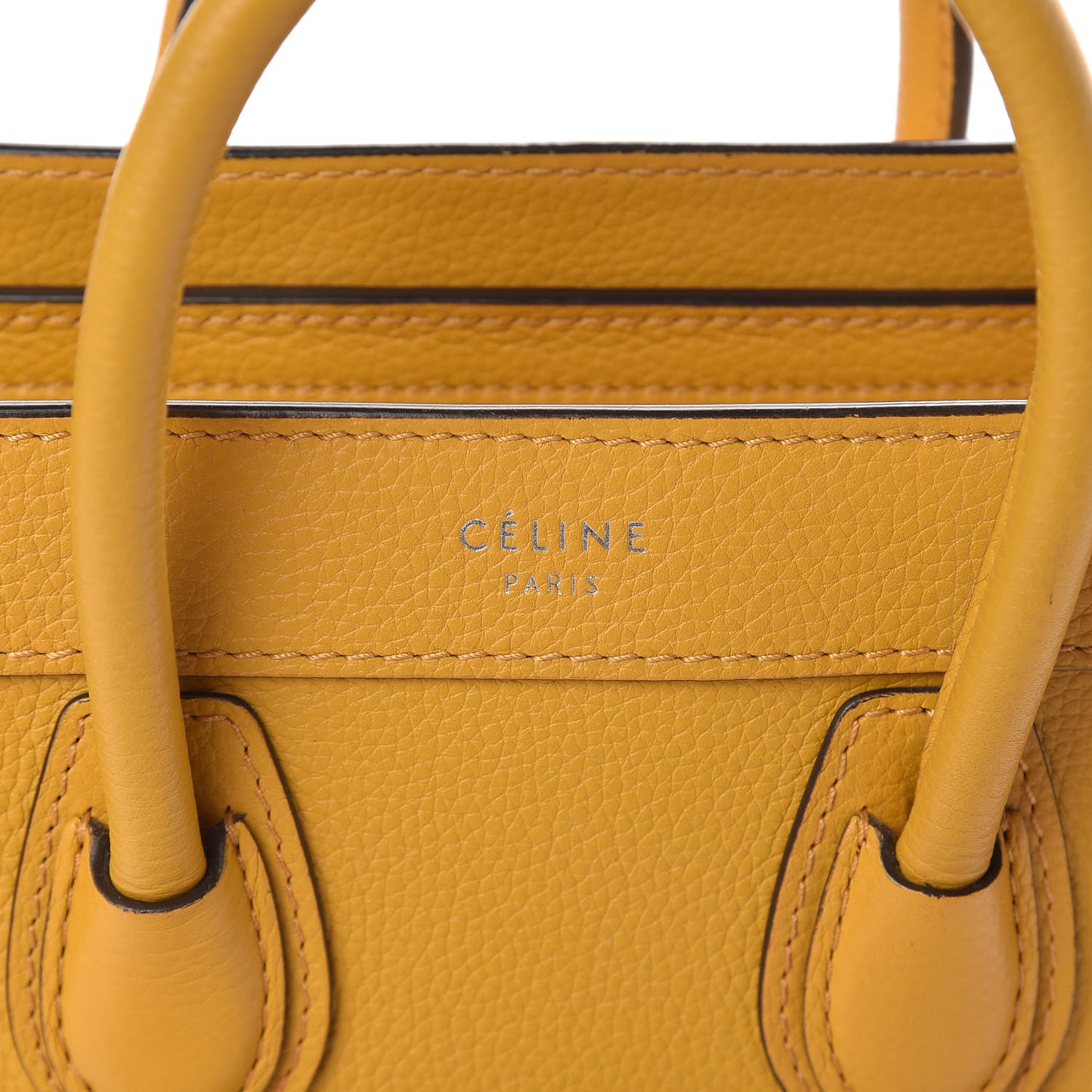 Drummed Calfskin Nano Luggage Ocre