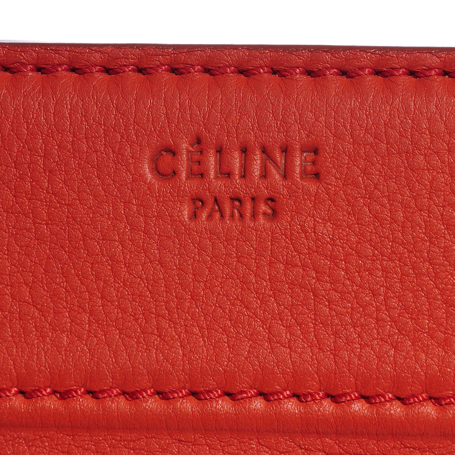 Celine Supple Calfskin Medium Phantom Luggage Orange 7 of 12