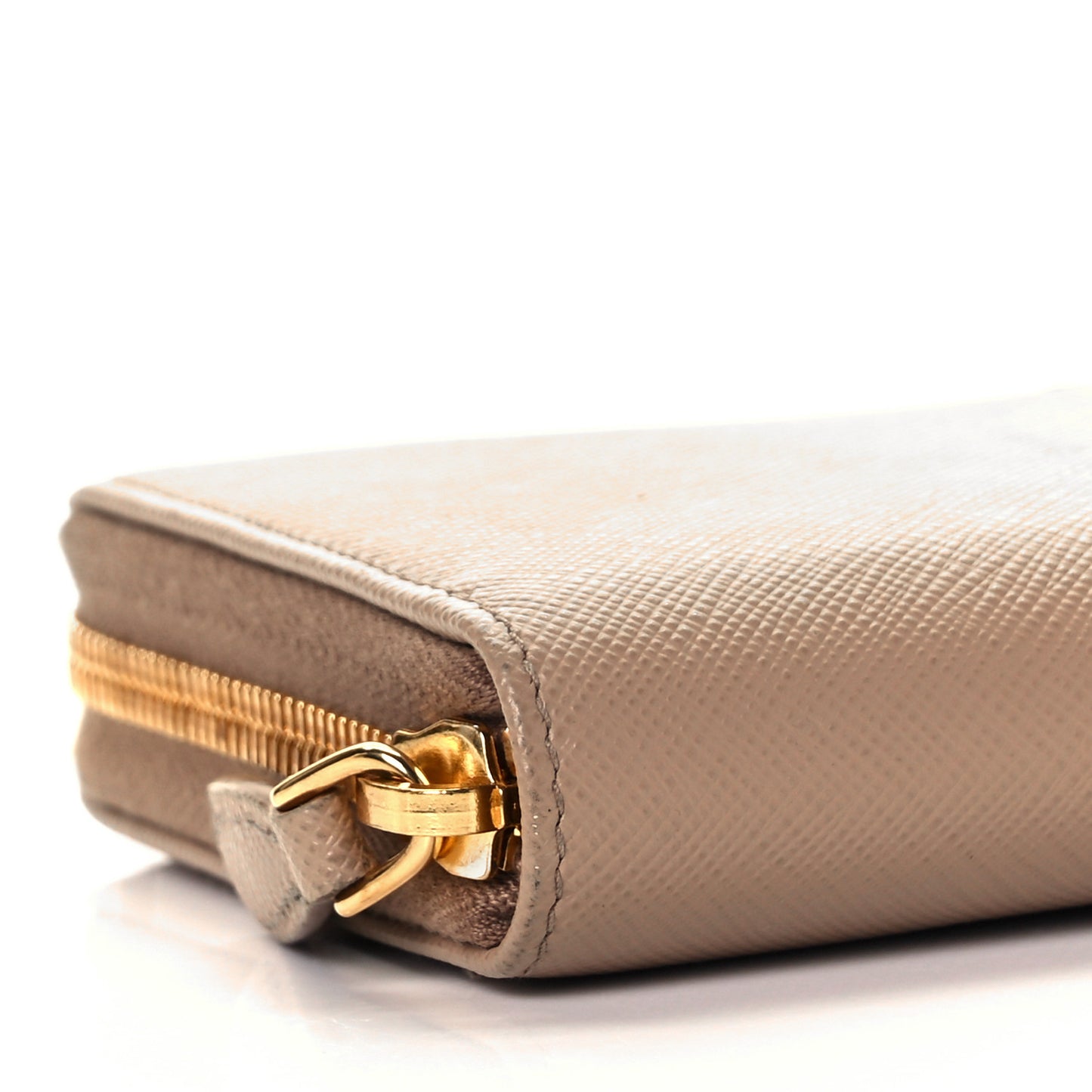 Saffiano Metal Zip Around Wallet Cammeo
