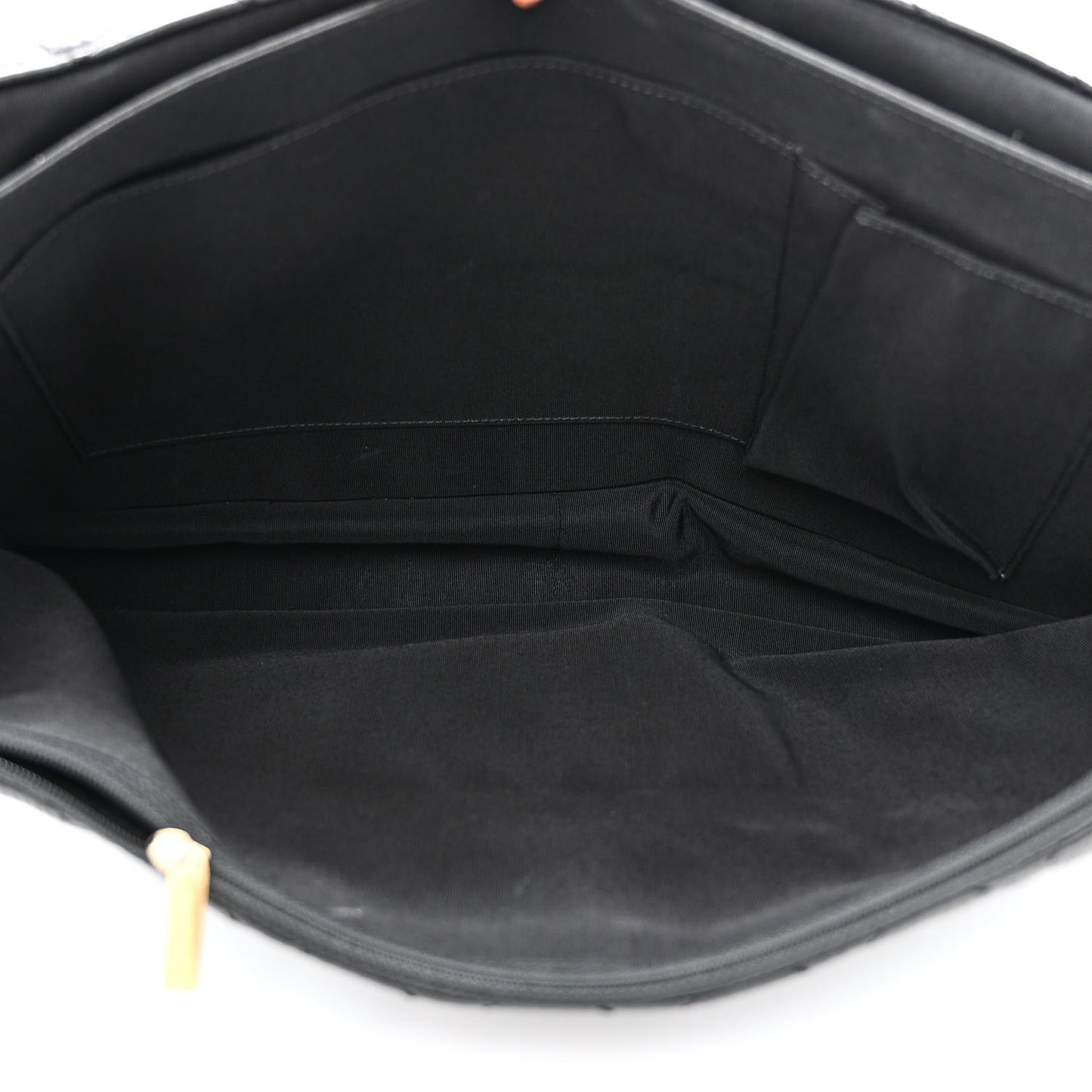 Calfskin Quilted XXL Travel Flap Bag Black