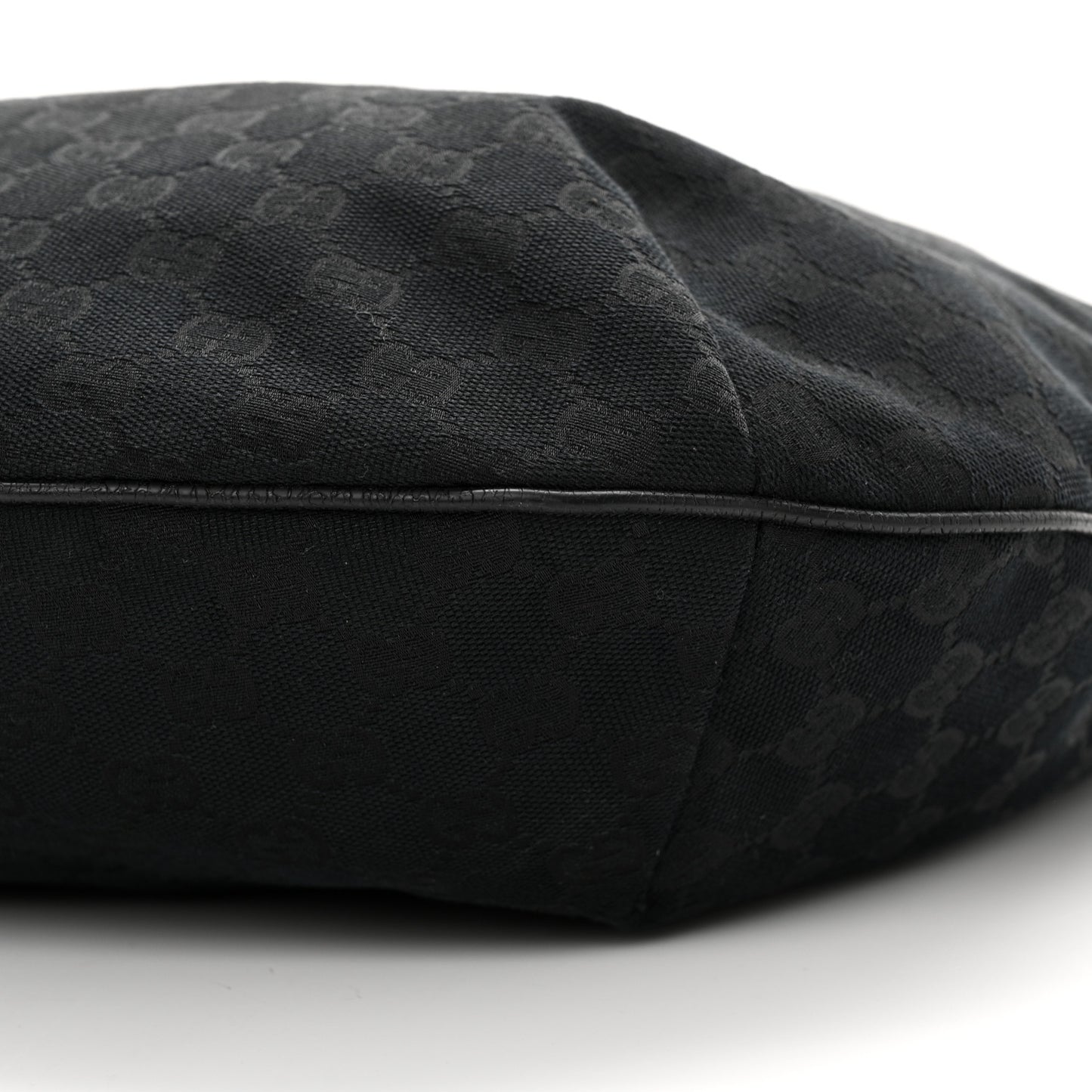 Monogram Web Medium Half Moon Hobo Black