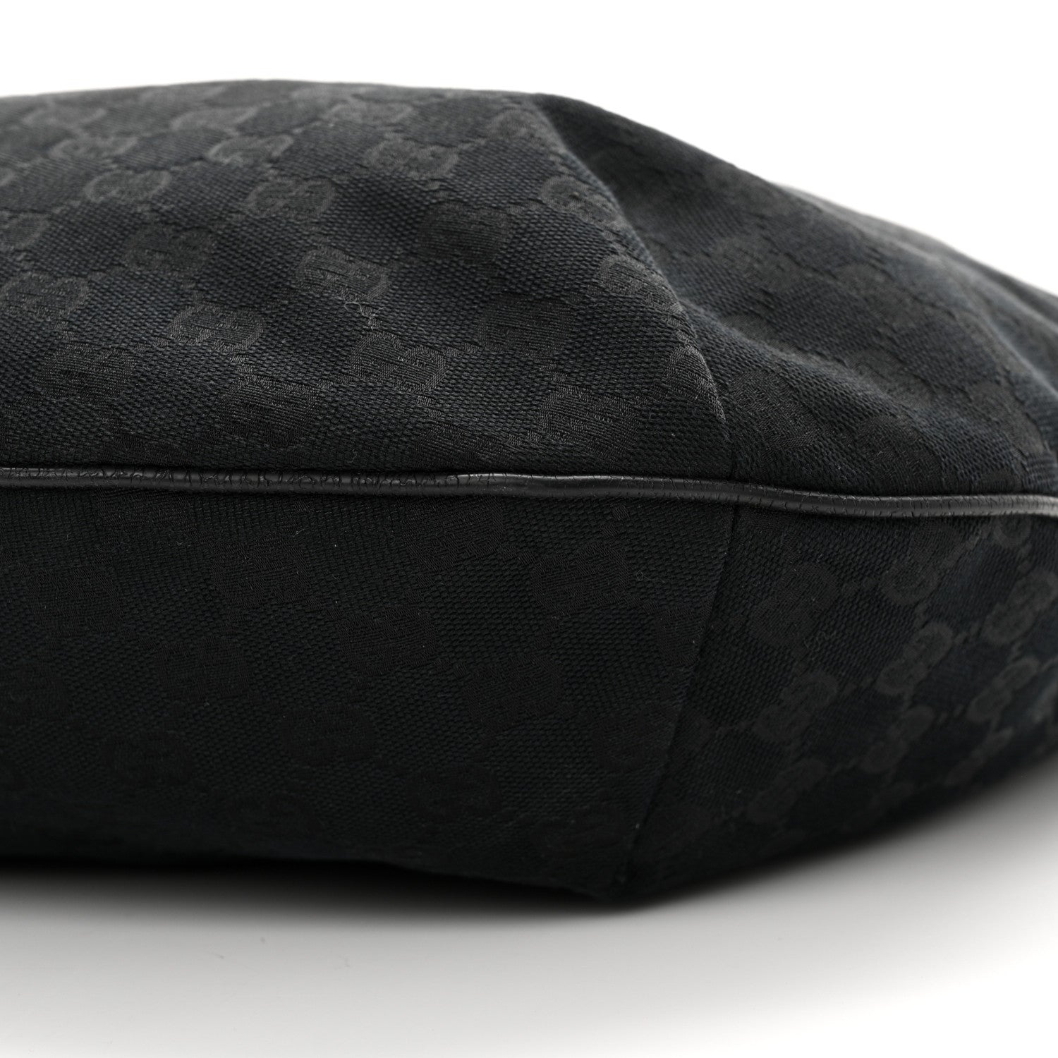 Gucci Monogram Web Medium Half Moon Hobo Black 10 of 14