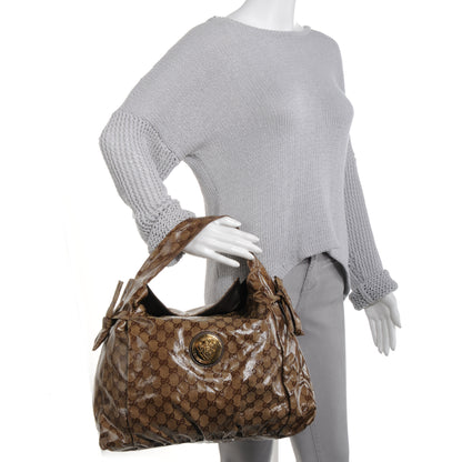Gucci Crystal GG Medium Hysteria Tote Brown 2 of 8