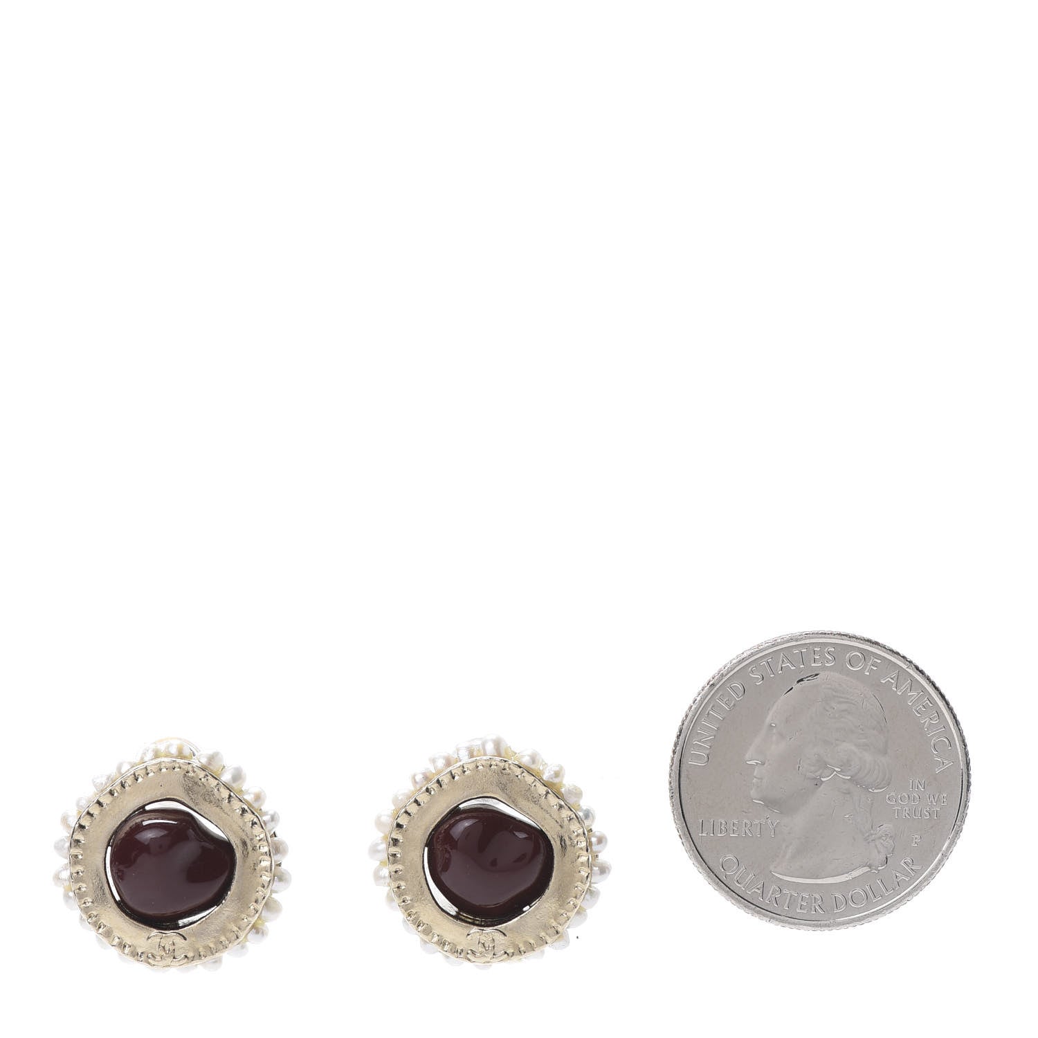 Chanel Gripoix Pearl Earrings Light Gold 2 of 6