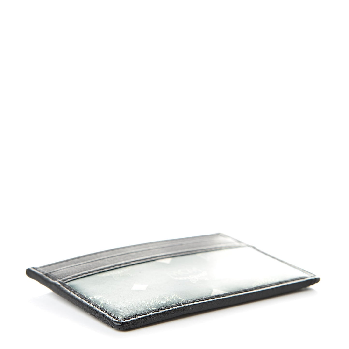 Calfskin Nylon Reflective Mini Card Case Eden