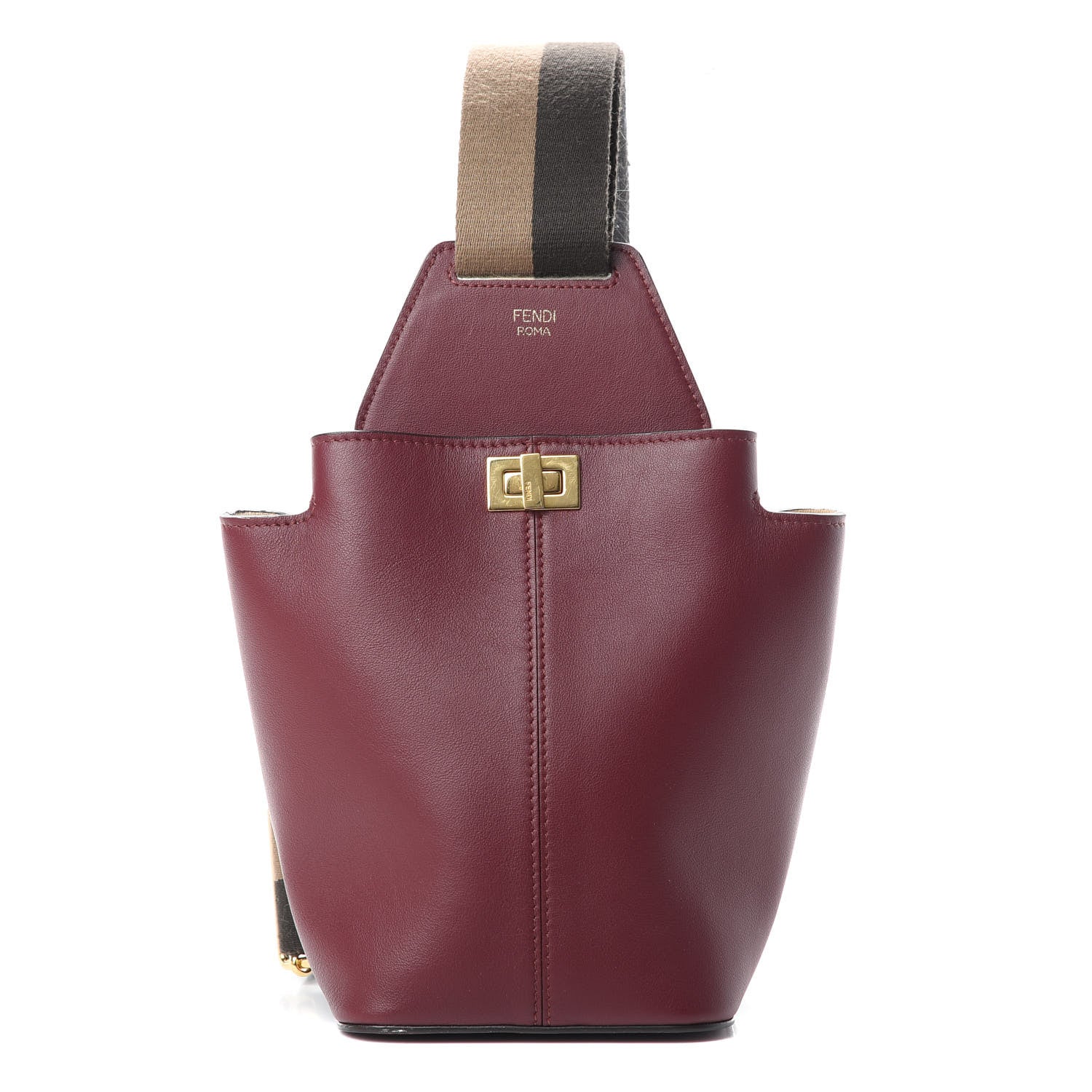 Fendi Vitello Grace Matte Mini Guitar Bag Barolo 1 of 12